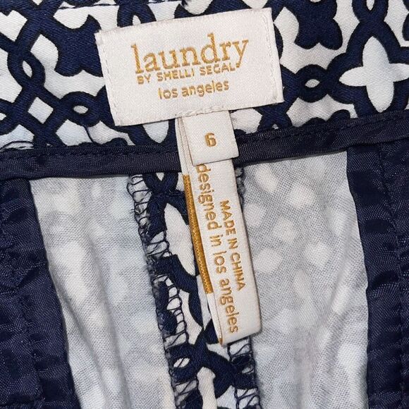 Laundry‎ by Shelli Segal Womens Fleur De Lis Flat Front Shorts Size 6 - Picture 5 of 8